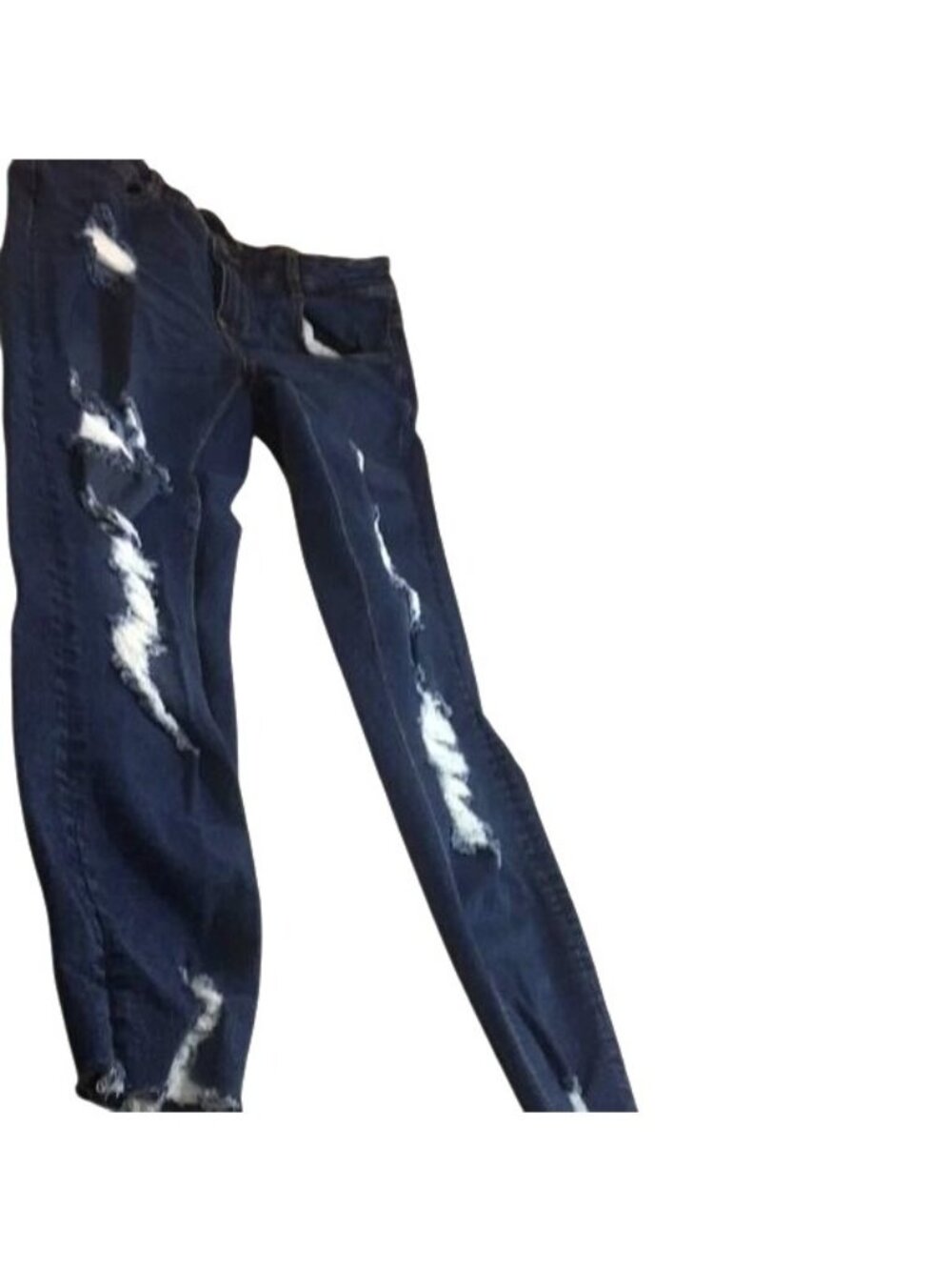 Blue Age Womens Jeans Distressed Skinny Blue Med Wash Size 13